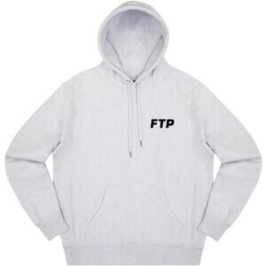 FTP Flocked Logo Pullover – Size XL – Heather Gray – As Pictured